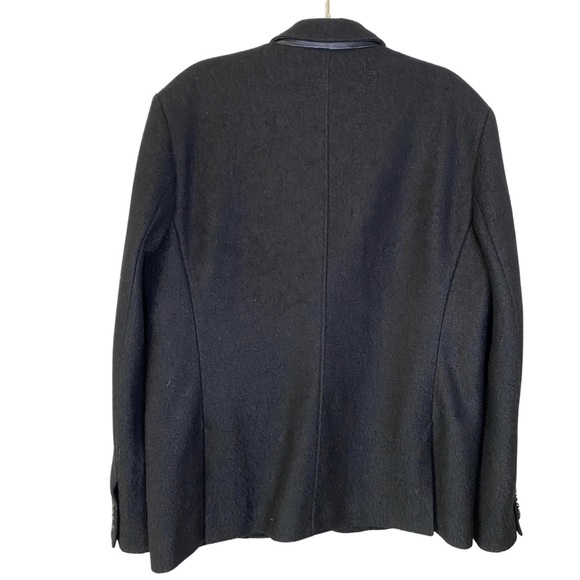 ๐ SOLD ๐ 7 For All Mankind Wool Black Jacket Blazer Lamb Leather Size XL - Picture 5 of 11